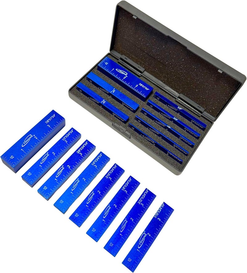 iGaging Setup Block Bar Gauge Precision Aluminum 8 piece for Woodworking - Image 1